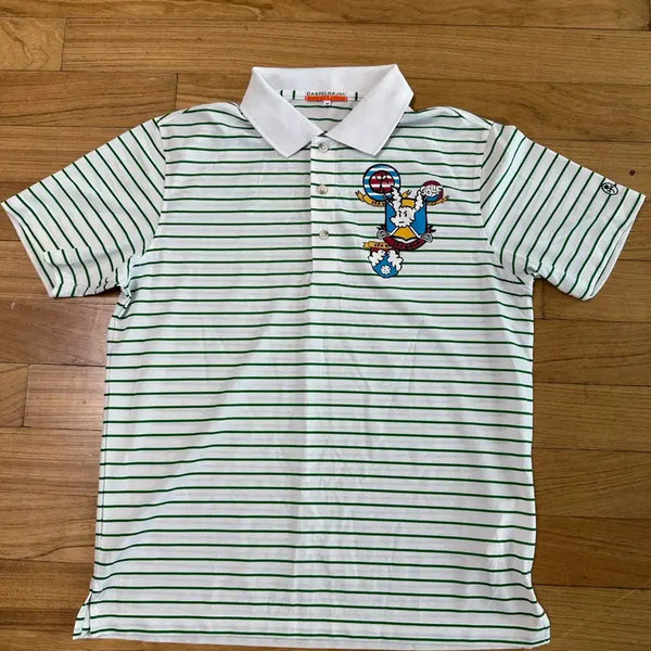 [BUNJANG] Castelbajac Stripe Collar Short Sleeve T-Shirt / 까스텔바작 스트라이프 카라 반팔티