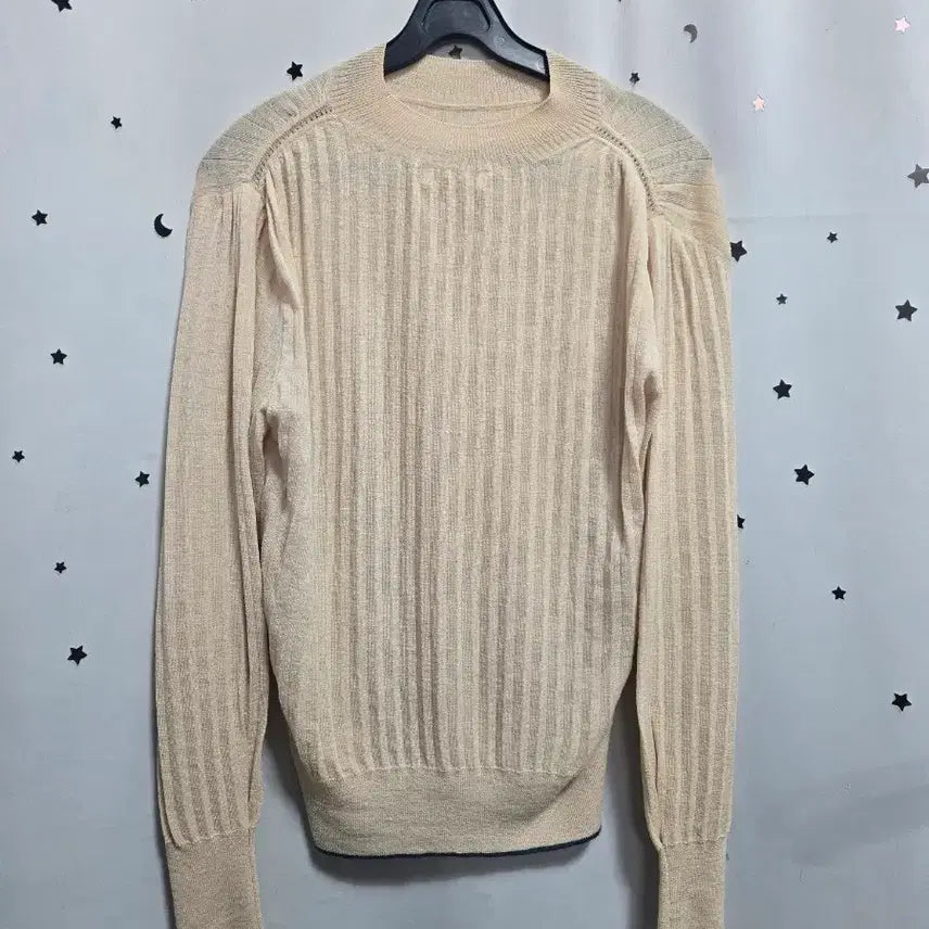 [BUNJANG] Hansome Ivory Ribbed Knit Long Sleeve T-Shirt / 한섬 아이보리 골지 니트 긴팔 티셔츠 90_10