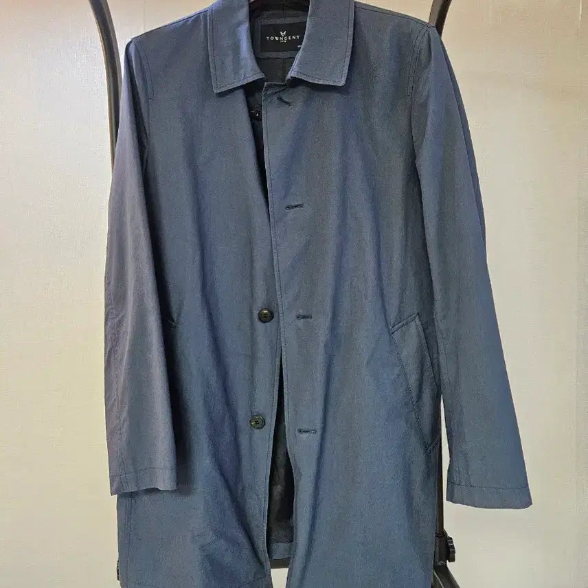 [BUNJANG] Towncent Men's Blue Tone Trench Coat Size 100 / 타운젠트 남성 블루 톤 트렌치 코트 100