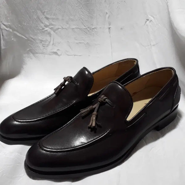 [BUNJANG] Vittorio Martire Handmade Italian Leather Tassel Loafers / [판매] Vittorio Martire 비토리오 마르티레 테슬로퍼 42
