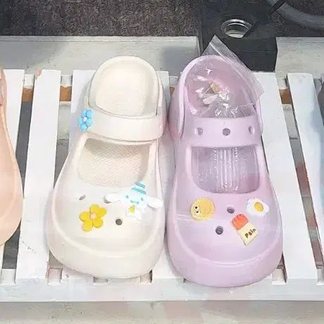 [BUNJANG] Mary Jane Platform Crocs / 메리제인  키높이 크록스 ㅡ지비츠는 아닙니다