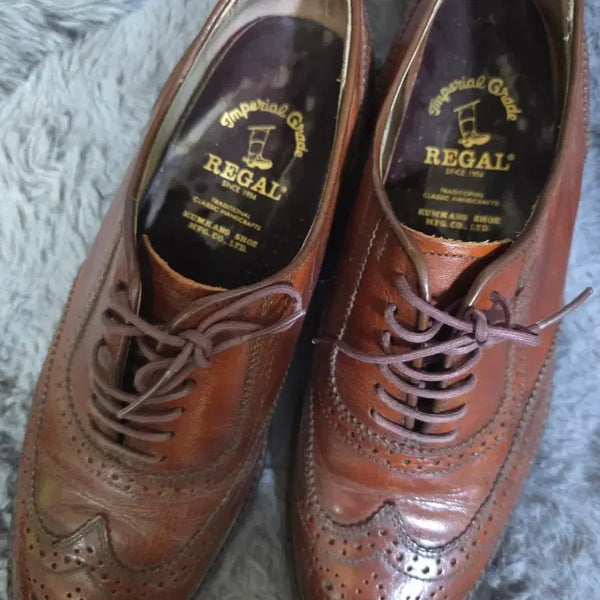 [BUNJANG] Regal Brown Wingtip Leather Shoes (Size 260) / 260)리갈 브라운 윙팁 가죽구두. 20만. 상태좋아요 남자신발