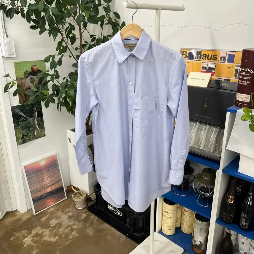 [BUNJANG] Burberry Women's Cotton Pocket Shirt UK 4 / 버버리 우먼 코튼 포켓 셔츠 Uk4