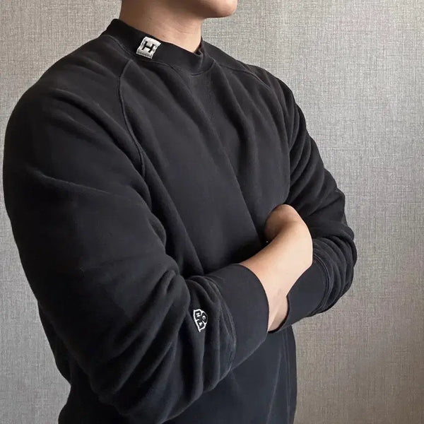 [BUNJANG] Heritagefloss Neck Logo Sweatshirt / 헤리티지플로스 넥 로고 스웻셔츠
