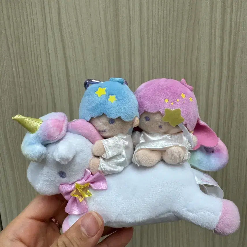 [BUNJANG] Sanrio Little Twin Stars Kiki & Lala Unicorn Plush Keychain / 일본정품 산리오 키키라라 리틀트윈스타 유니콘 인형 키링 새상품