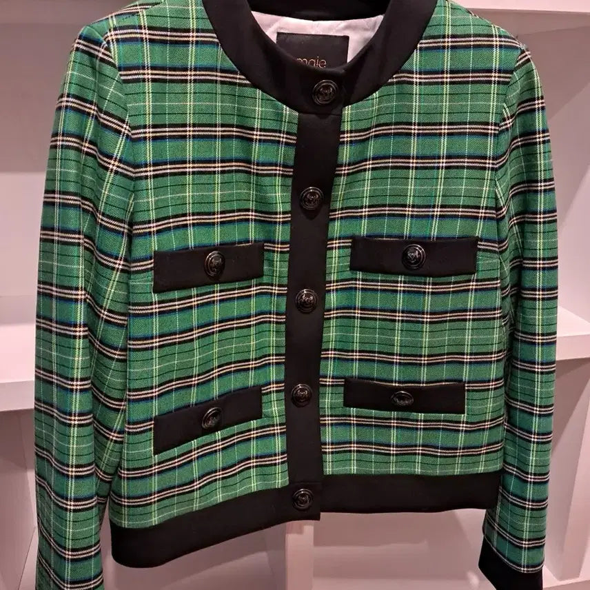 [BUNJANG] Maje Checked Jacket / maje 마쥬 체크 자켓 38