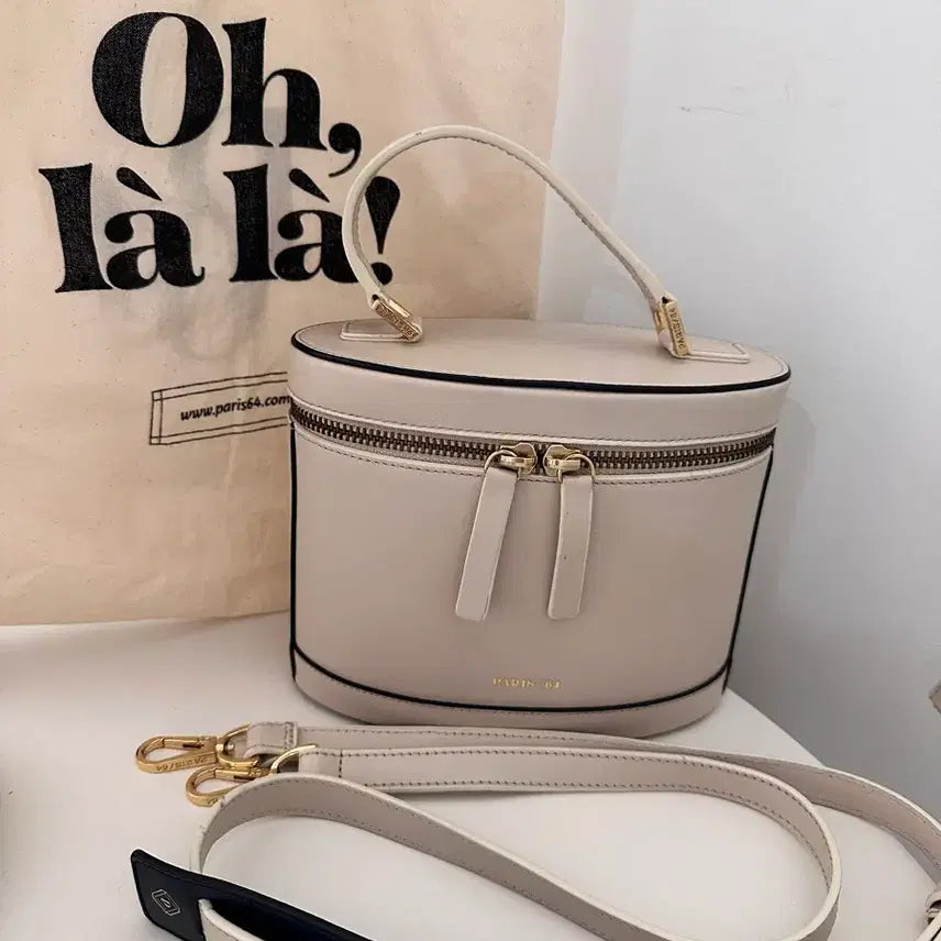 [BUNJANG] Paris 64 Round Tambourine Bag + Strap Set / 파리64 라운드 탬버린백 + 스트랩 세트
