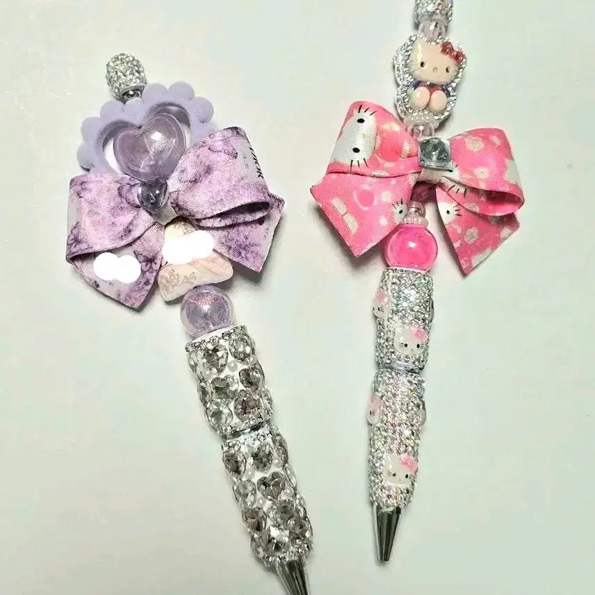 [BUNJANG] Handmade Ribbon Deco Pen / 핸드메이드 리본 볼꾸펜