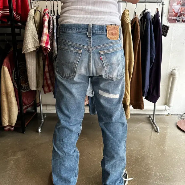 [BUNJANG] Levi's 501 Washed Straight Fit Denim Jeans W32 / Levis 리바이스 501 워싱 스트레이트 w32