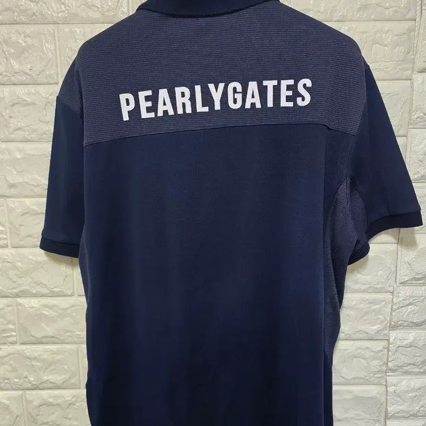 [BUNJANG] PEARLY GATES Men's Golf Performance Polo Shirt Navy Size 105 / 파리게이츠  기능성 골프셔츠 6(105)