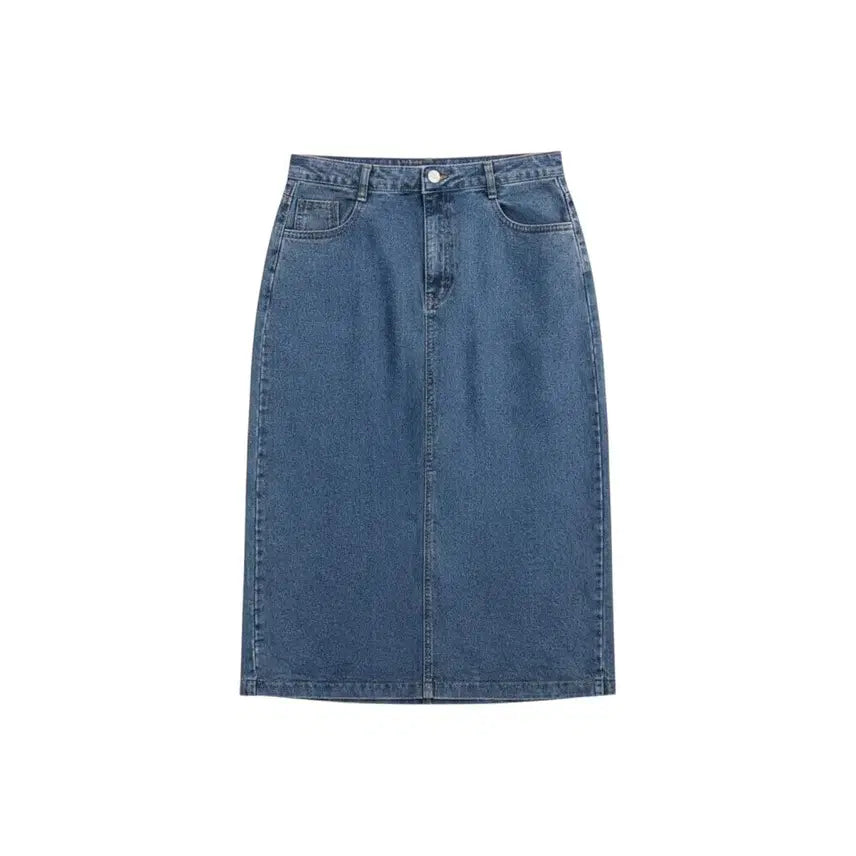 [BUNJANG] Hotping Women's Denim Skirt (Plus Size) / 여성32/ 핫핑 청 데님 스커트 치마 빅사이즈 36-180