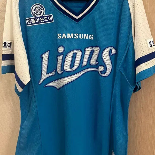 [BUNJANG] Samsung Lions Bbongtta Sunday Replica Baseball Uniform / 삼성라이온즈 뽕따 선데이 일체형 레플리카 야구 유니폼 팝니다