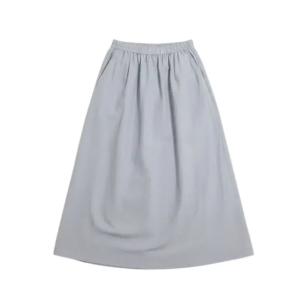 [BUNJANG] Women's Nylon Skirt with Full Elastic Waistband / 여성F/ 전체 밴딩 휘뚜루 마뚜루 나일론 스커트 BL 36-178