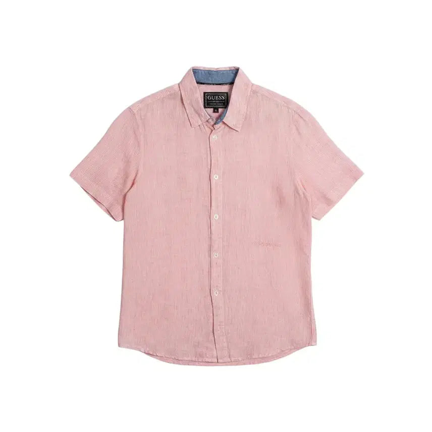 [BUNJANG] Guess Men's Cotton Blend Short Sleeve Polo Shirt / 남성M/ 게스 마혼방 시원 반팔 카라 셔츠 OR 36-177