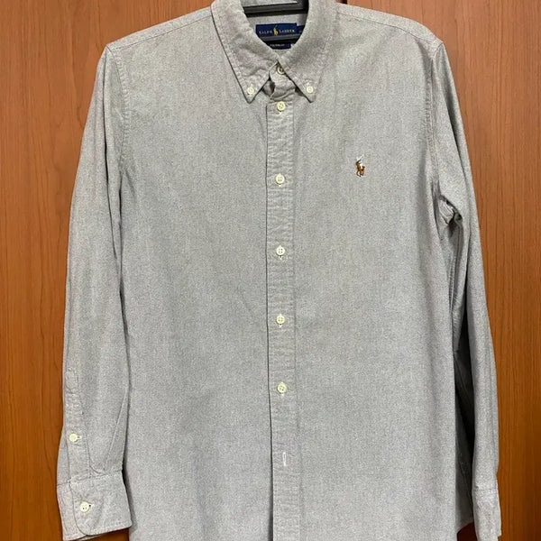 [BUNJANG] Polo Ralph Lauren Women's Custom Fit Oxford Shirt - Grey - Size L / [POLO] 여성용 폴로 랄프로렌 옥스포드 셔츠 커스텀 L사이즈