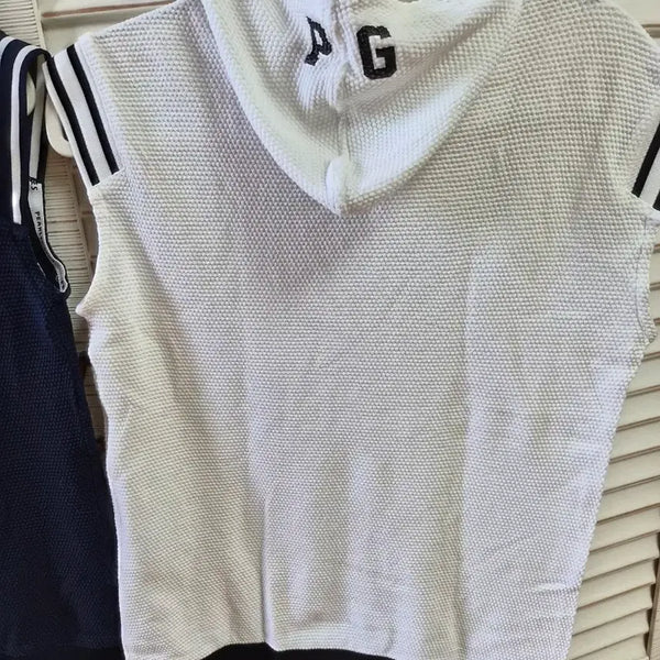[BUNJANG] Paris Gates Navy Ivory Hooded T-Shirt / 파리게이츠 네이비  ,아이보리 후드티