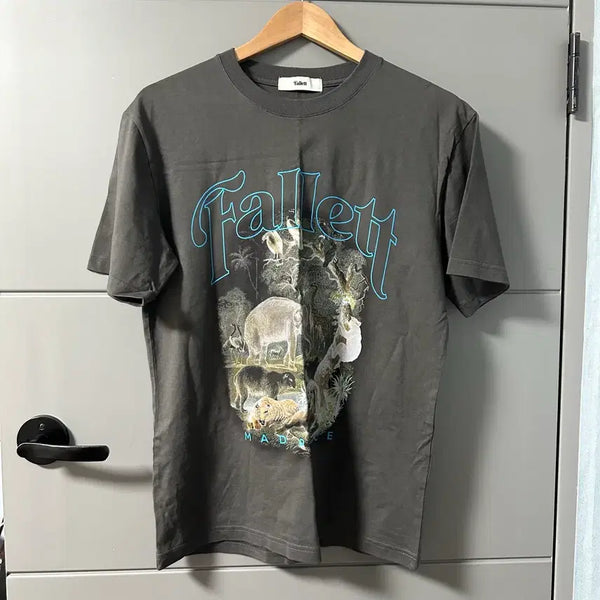 [BUNJANG] Fallett T-Shirt Charcoal S / Fallett 팔렛 반팔 티셔츠 차콜 s