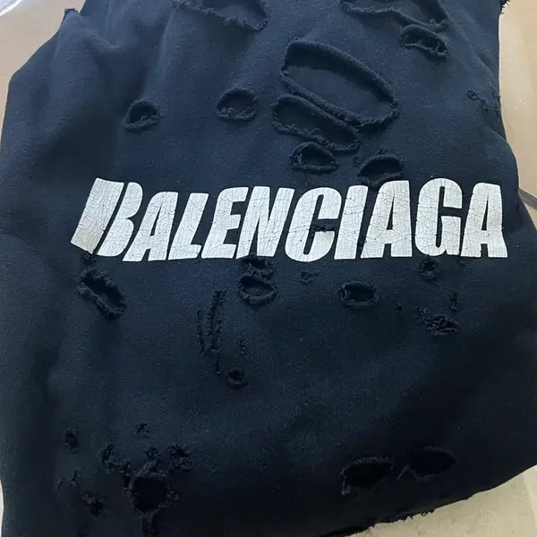 [BUNJANG] Balenciaga Distressed Hoodie XXL / [XXL]발렌시아가 디스 후드티