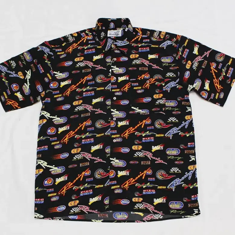[BUNJANG] Men's Hawaiian Short Sleeve Shirt Black 105 / 새제품 하와이안 셔츠 남성 넉넉 105 반팔/R02