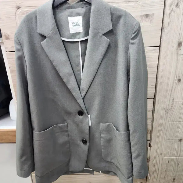 [BUNJANG] Studio Tomboy Light Khaki Blazer Jacket / 스튜디오 톰보이 연카키 블레이저 자켓