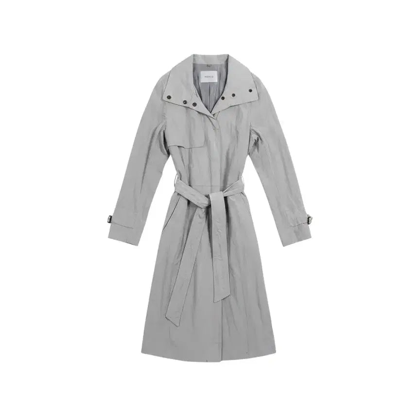 [BUNJANG] Mog Detailed Belted Trench Coat GR (Women's 55) / 여성55 / 모그 디테일 벨티드 트렌치코트GR 12-21
