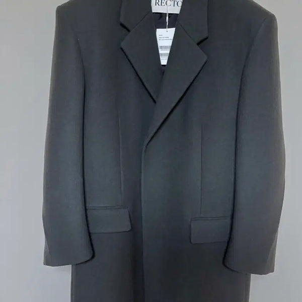 [BUNJANG] Recto Wool Single Coat Charcoal L / 렉토 울 싱글 코트 차콜 L