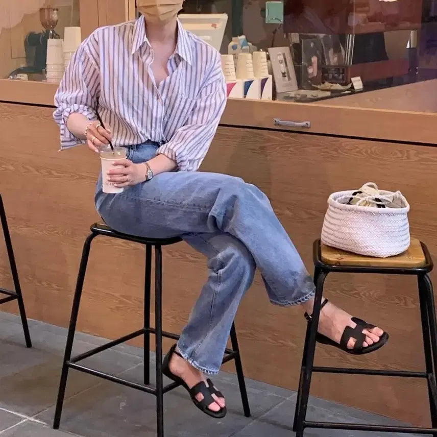 [BUNJANG] August Stripe Shirt / 어그스트 스트라이프 셔츠