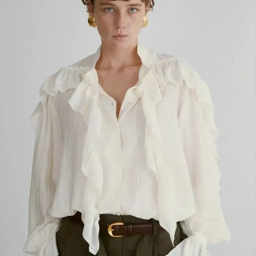 [BUNJANG] Recto Oscar Fluid Blouse (Size S) / 렉토 오스카 플루이드 블라우스 S