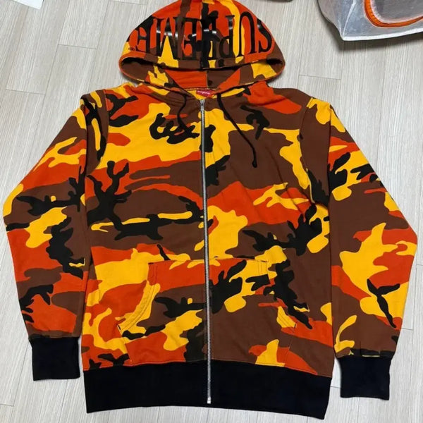 [BUNJANG] Supreme Tiger Camo Hooded Zip-Up Jacket L / 슈프림 타이거 카모 후드집업 L 사이즈
