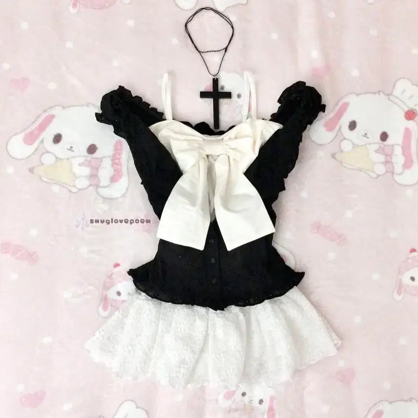 [BUNJANG] Snug Blooming Rose Blouse & Cutie Bon Top Set / 급전)스너그 서냥님 블루밍 로즈 블라우스&큐티 본 탑