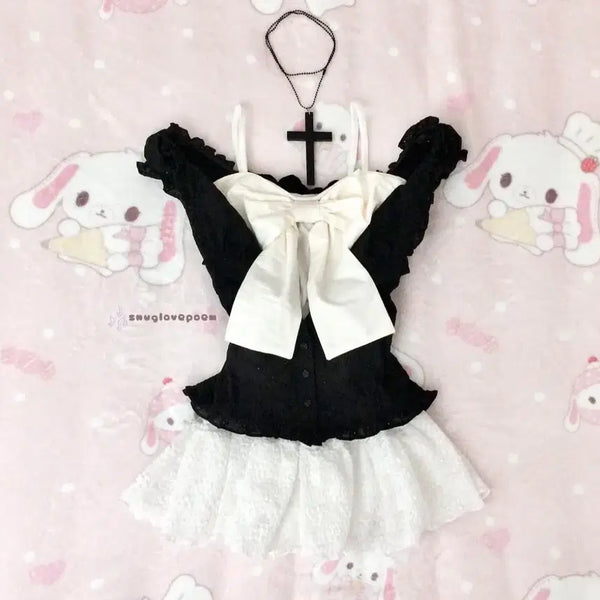 [BUNJANG] Snug Blooming Rose Blouse & Cutie Bon Top Set / 급전)스너그 서냥님 블루밍 로즈 블라우스&큐티 본 탑