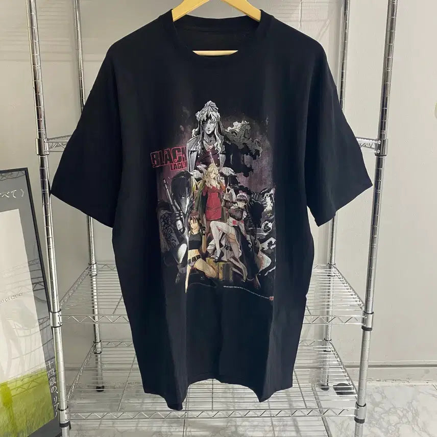 [BUNJANG] Black Lagoon Bootleg Animation T-Shirt / 블랙라군 부틀렉 애니메이션 티셔츠 애니티