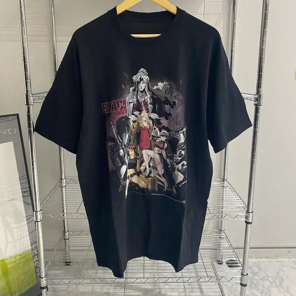 [BUNJANG] Black Lagoon Bootleg Animation T-Shirt / 블랙라군 부틀렉 애니메이션 티셔츠 애니티