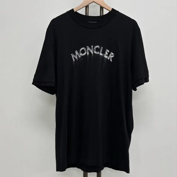 [BUNJANG] Moncler Black Logo Patch T-Shirt / [L]몽클레어 블랙와펜 반팔티
