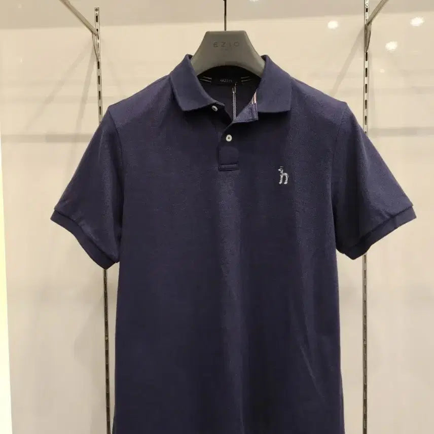 [BUNJANG] Hazzys Navy Short Sleeve Polo Shirt - Size 100 (New) / 헤지스 반팔카라티100(새상품)