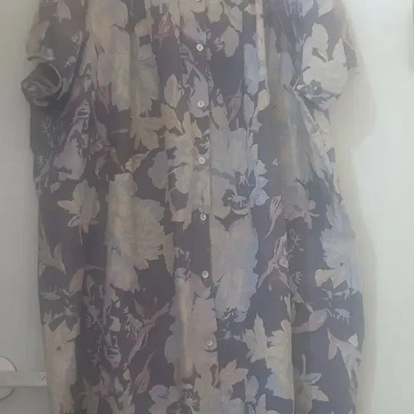 [BUNJANG] Style by Miin Linen Floral Pattern Midi Dress / 스타일 바이 미인(린넨)원피스