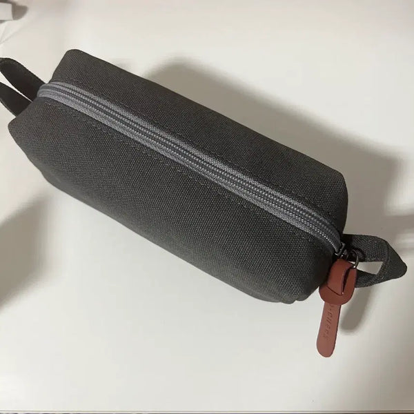 [BUNJANG] O-CHECK Canvas Square Multi Pouch Pencil Case Charcoal / 오첵 캔버스 사각 멀티파우치 펜케이스 펜파우치 차콜 O-CHECK 새상품