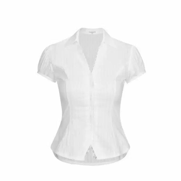 [BUNJANG] Foing Sarah Puff Shirt White (Size M) / 포어링 사라 퍼프 셔츠 화이트 m사이즈