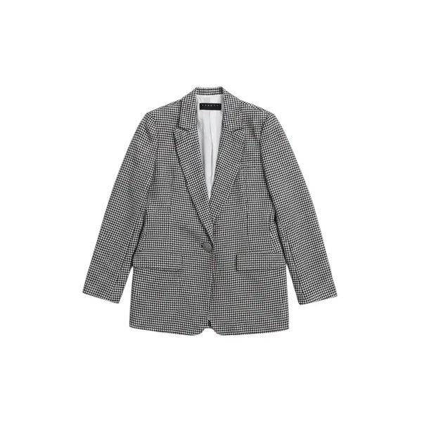 [BUNJANG] Sisley Houndstooth Check Casual Suit Jacket BK / 여성42/ 시슬리 하운드 체크 캐주얼 정장 자켓 BK 36-162