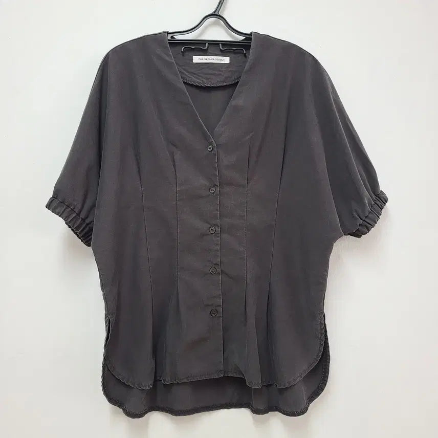 [BUNJANG] the open product Charcoal Cotton Blouse / 더오픈프로덕트 블라우스 55