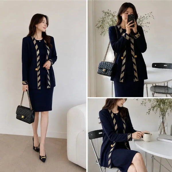 [BUNJANG] ST.JHON Rayon Blend Golden Side Button Skirt Set-up / 센존(ST.JHON) 레이온 혼방 골든 사이드 버튼 스커트 셋업