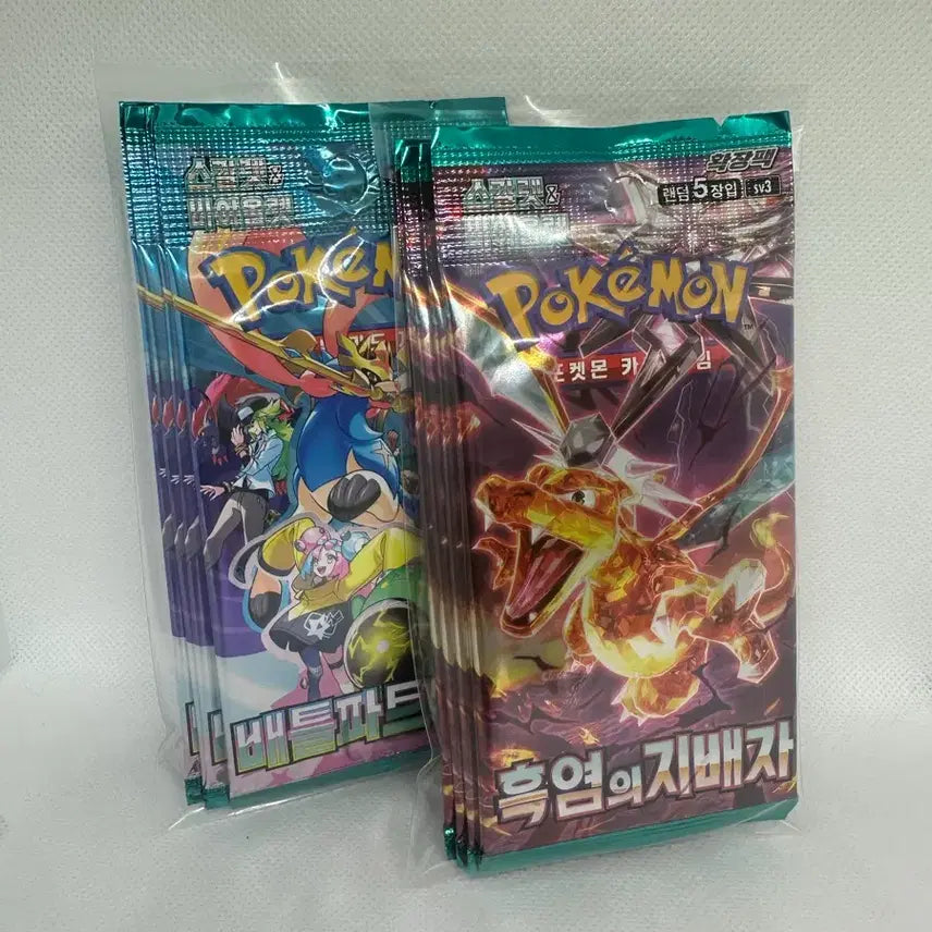 [BUNJANG] Pokemon Card Sets: Crimson Haze (5 Packs) & Battle Partners (5 Packs) / 포켓몬카드 흑염의지배자(5팩)/배틀파트너즈(5팩)