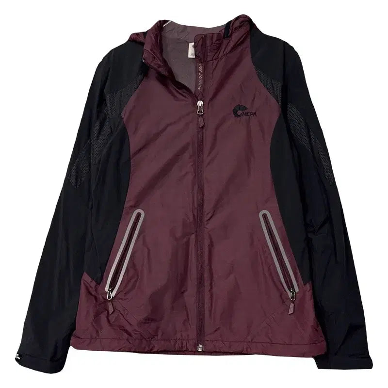 [BUNJANG] Nepa Nylon Burgundy Functional Windbreaker 90 / 네파 나일론 버건디 기능성 바람막이 90