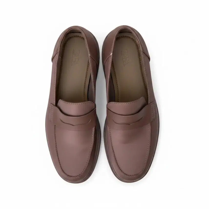 [BUNJANG] Zara Men's Brown Loafers (Size 42) / 남성42/ 자라 브라운 로퍼 굽4cm