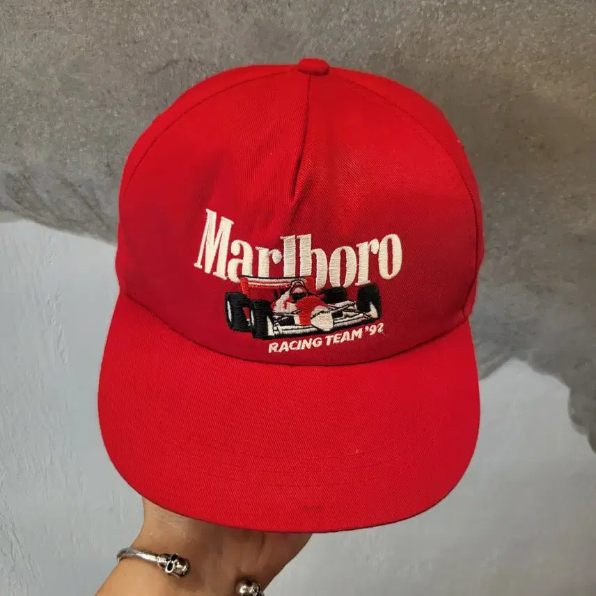 [BUNJANG] 1990s Vintage Marlboro Racing Official Goods Ball Cap / 레어) 90s 미국빈티지 말보로 레이싱 공식굿즈 볼캡 캠프캡 야구모자 모