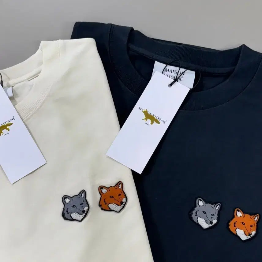 [BUNJANG] Maison Kitsuné Double Fox Short Sleeve T-Shirt / 무료배송) 메종키츠네 더블폭스 반팔 티셔츠
