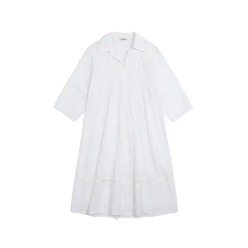 [BUNJANG] Max Cartigio Women's Span White Shirt Dress / 여성S / 막스까르띠지오 스판 화이트 셔츠원피스WT 12-30