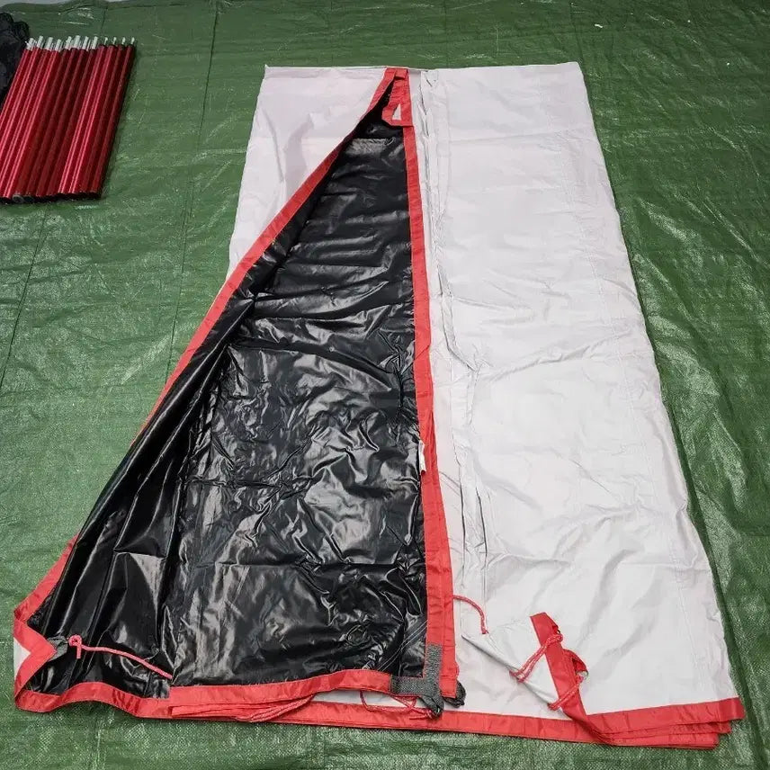 [BUNJANG] Nordic Cross Eclipse Black Coating Rectangular Tarp M with Poles / 노르딕크로스 이클립스 블랙코팅 렉타타프 m . 폴대 포함