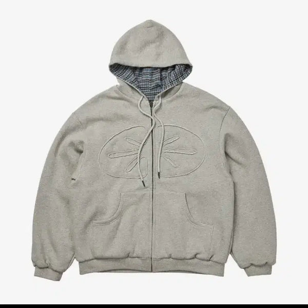 [BUNJANG] ERTR Hooded Zip-up Jacket (L) Check Blue / ertr 후드집업 (L)Check Blue 색상 판매합니다