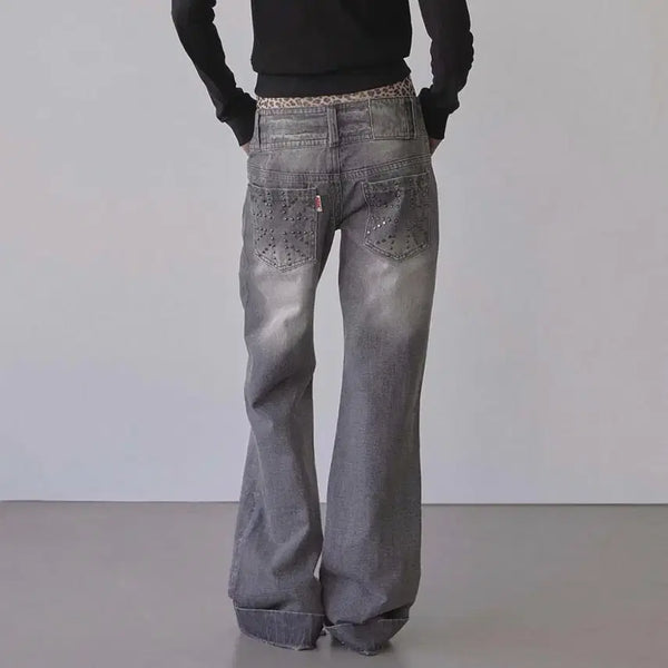 [BUNJANG] Sculptor Union Jack Washed Denim Pants Grey S / 스컬프터 유니온잭 데님 워싱 팬츠 그레이 S